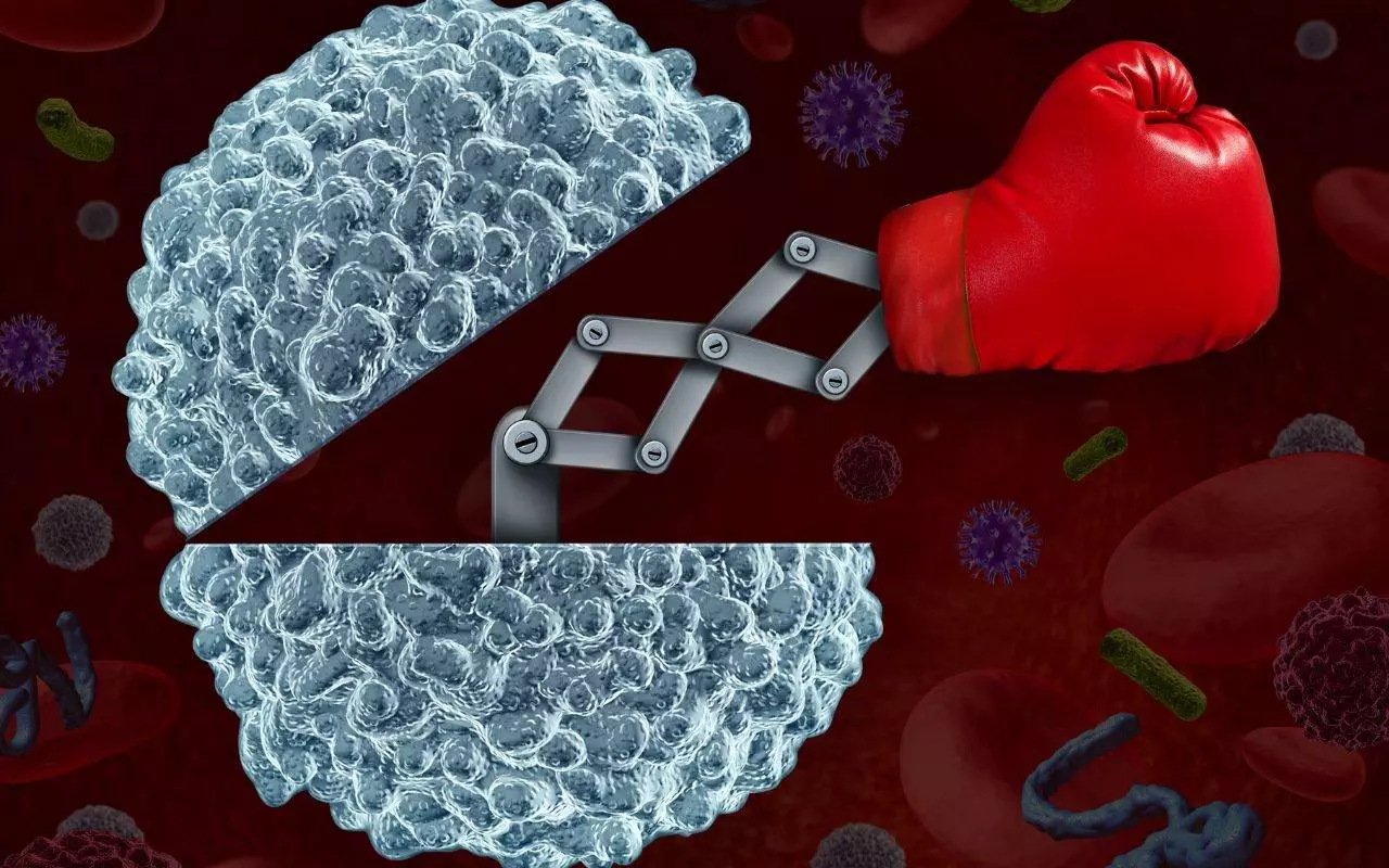A red boxing glove and a cell - what-is-the-immune-system